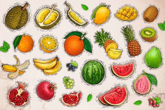 Tropical Fruit Illustration