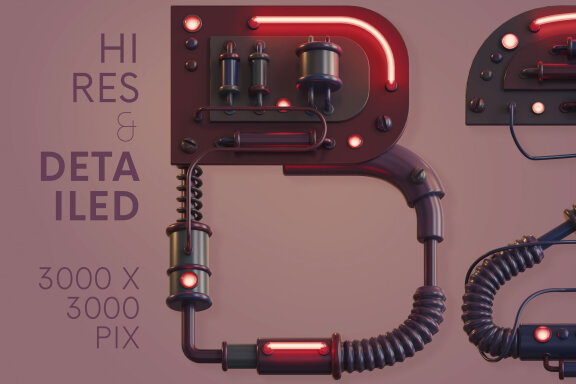 Future Machine - 3D Lettering