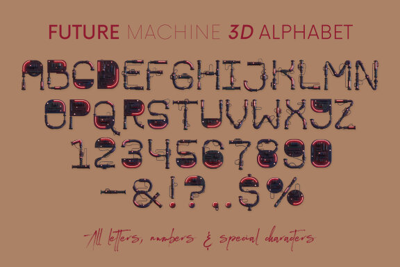 Future Machine - 3D Lettering