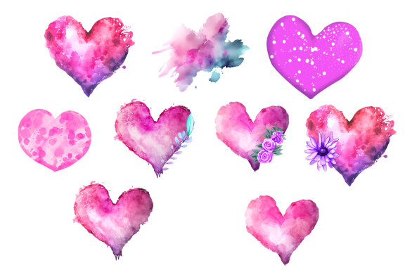 Beautiful and lovely watercolor heart