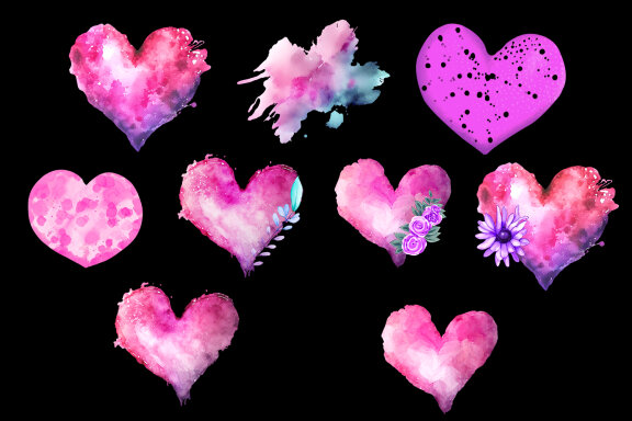 Beautiful and lovely watercolor heart