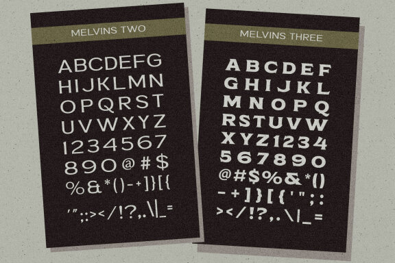 Melvins - 4 Font Set + Illustrations