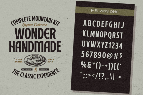 Melvins - 4 Font Set + Illustrations