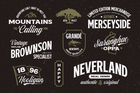 Melvins - 4 Font Set + Illustrations