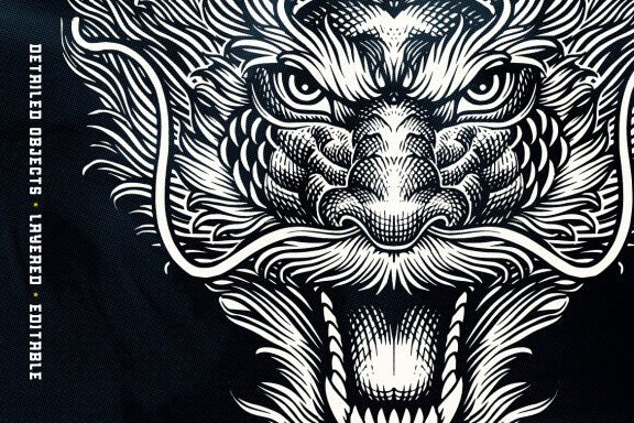 Dragon Head Illustration