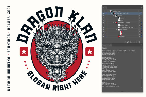Dragon Head Illustration