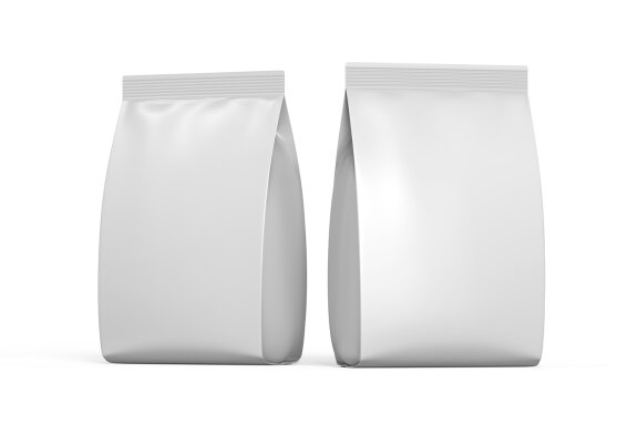 Matte Plastic Food Packaging Bag Mockup Under Daylight