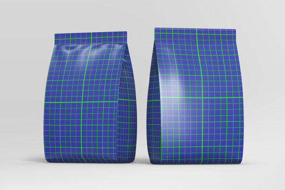 Matte Plastic Food Packaging Bag Mockup Under Daylight