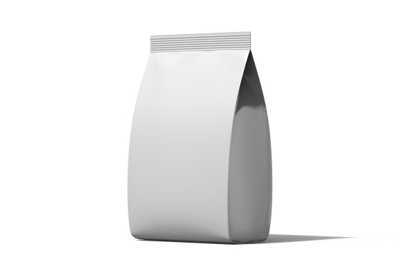 Matte Plastic Food Packaging Bag Mockup Under Daylight