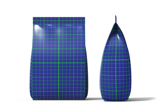 Matte Plastic Food Packaging Bag Mockup Under Daylight