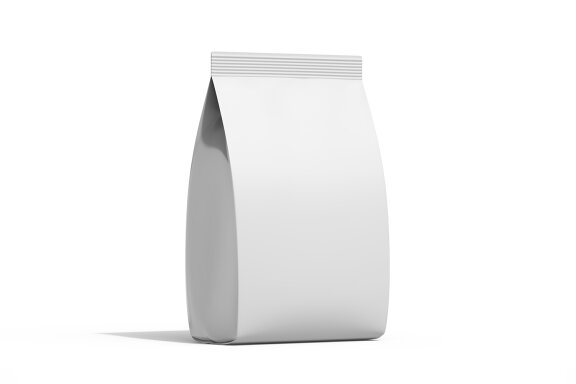Matte Plastic Food Packaging Bag Mockup Under Daylight