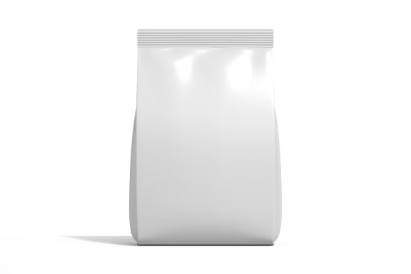 Matte Plastic Food Packaging Bag Mockup Under Daylight