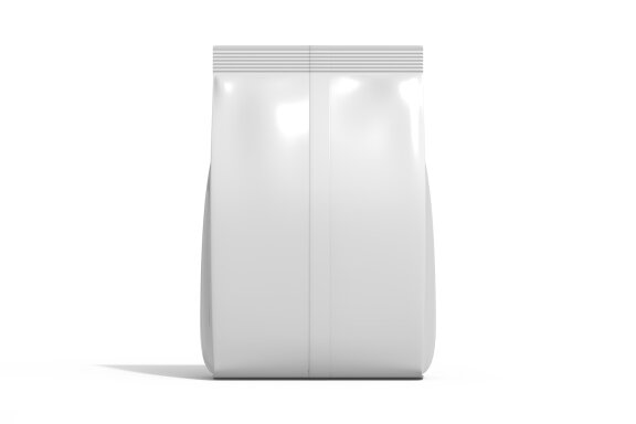 Matte Plastic Food Packaging Bag Mockup Under Daylight
