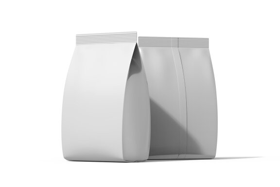 Matte Plastic Food Packaging Bag Mockup Under Daylight