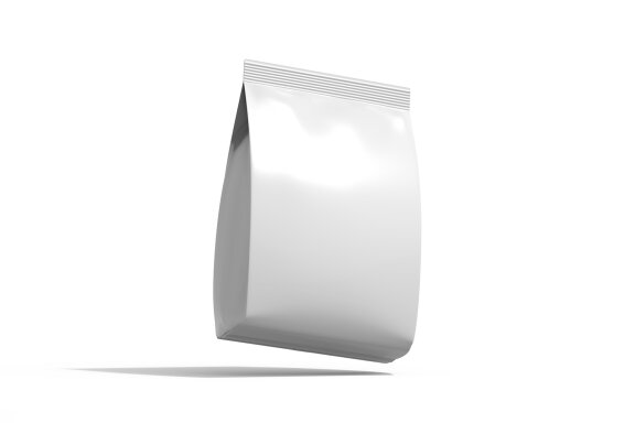 Matte Plastic Food Packaging Bag Mockup Under Daylight