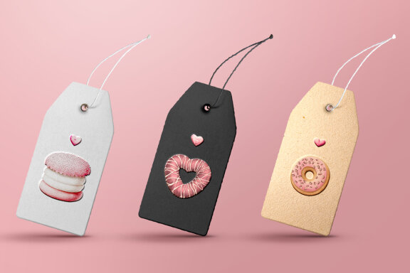 Birthday dessert clipart, cupcakes and donuts png