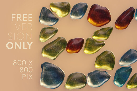 Beach Gems FREE 3D Alphabet