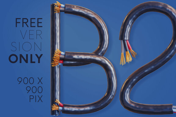 Electric Cable FREE 3D Alphabet