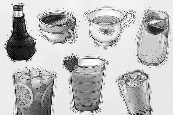 Watercolor Drinks Illustration