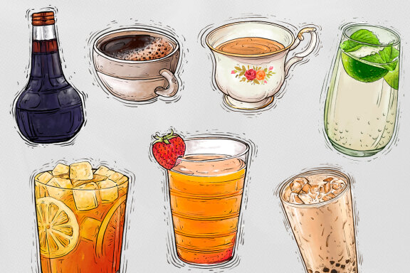 Watercolor Drinks Illustration