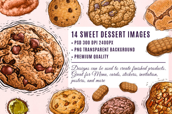Cookies Watercolor Illustration