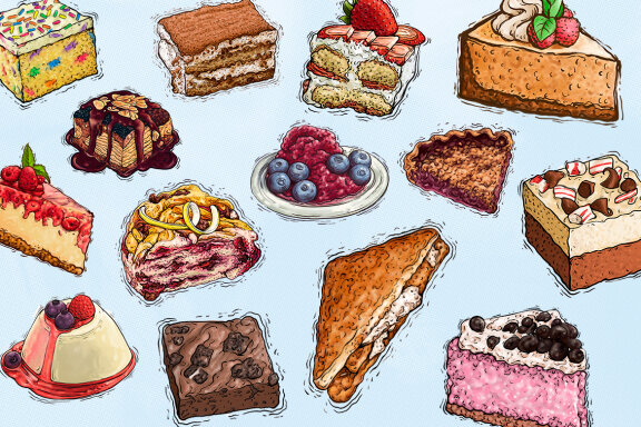 Cakes Watercolor Illustration