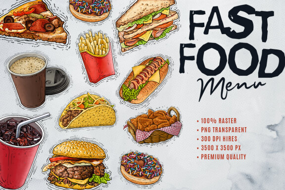 Fast food Menu Illustration