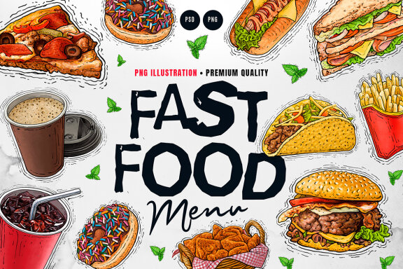 Fast food Menu Illustration