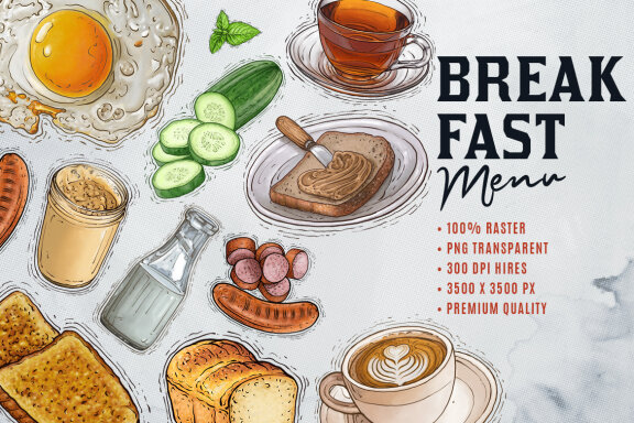 Breakfast Menu Illustration