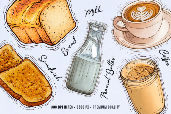 Breakfast Menu Illustration