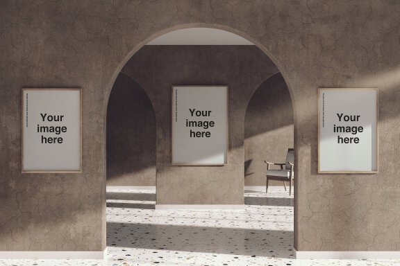 Curved Gallery Scene Mockups