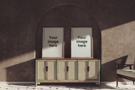 Curved Gallery Scene Mockups