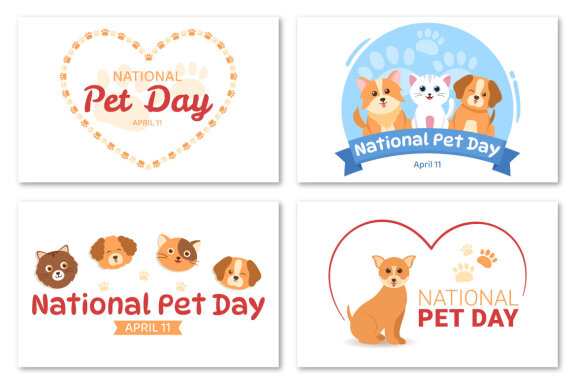 16 National Pet Day Illustration