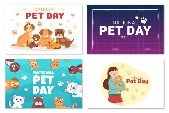 16 National Pet Day Illustration