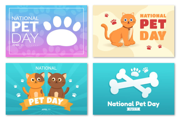 16 National Pet Day Illustration