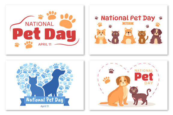 16 National Pet Day Illustration