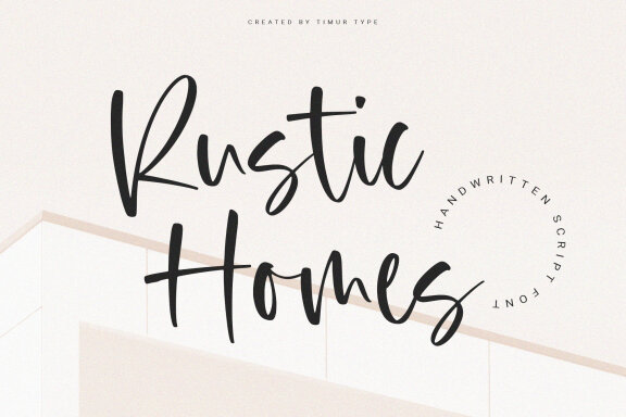 Rustic Homes Handwritten script Fonts