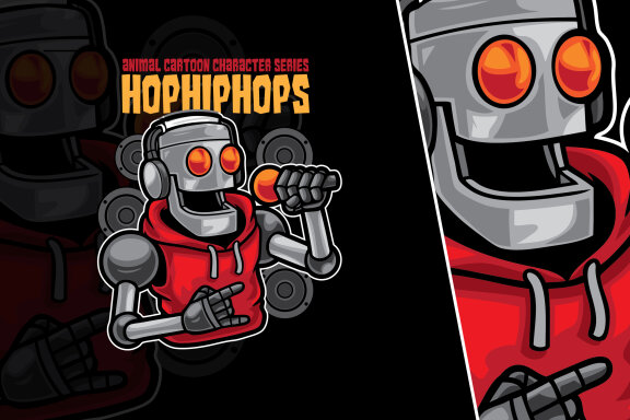 Robot Rap Vector Illustration