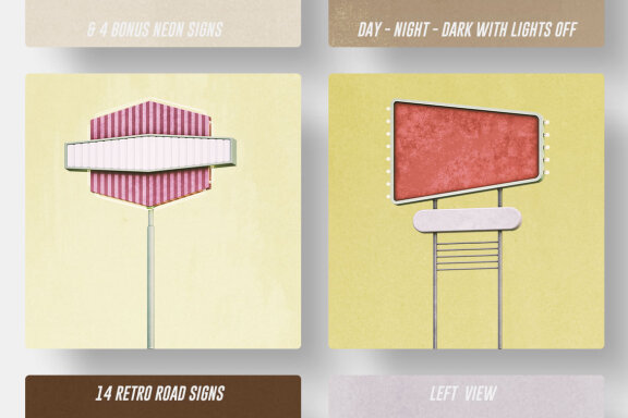 Retro Sign Creator - Left View