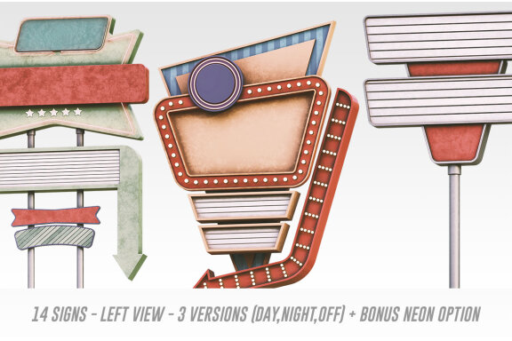 Retro Sign Creator - Left View