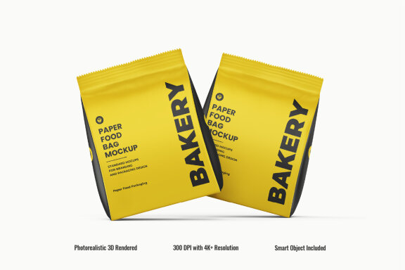 Matte Food Bag Mockups