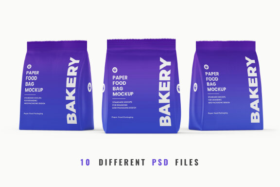 Matte Food Bag Mockups