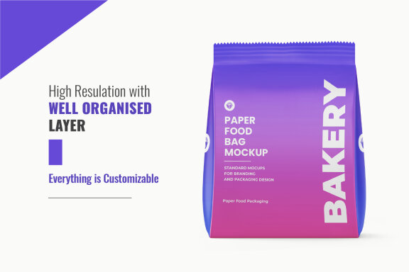 Matte Food Bag Mockups