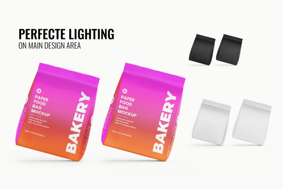 Matte Food Bag Mockups