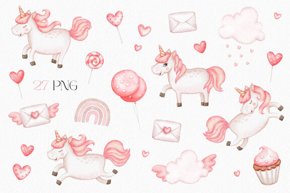 Valentine's Unicorn Set