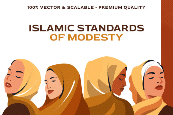 8 Vector Hijabi Woman Portraits