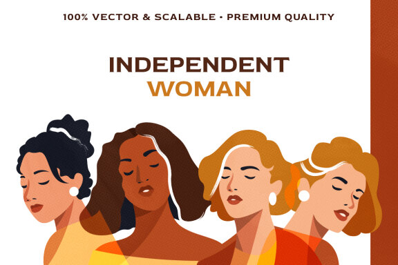 8 Vector Bold Woman Portraits
