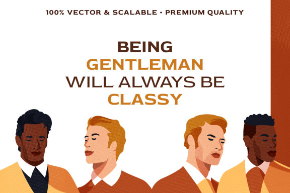 8 Vector Bold Gentleman Portraits