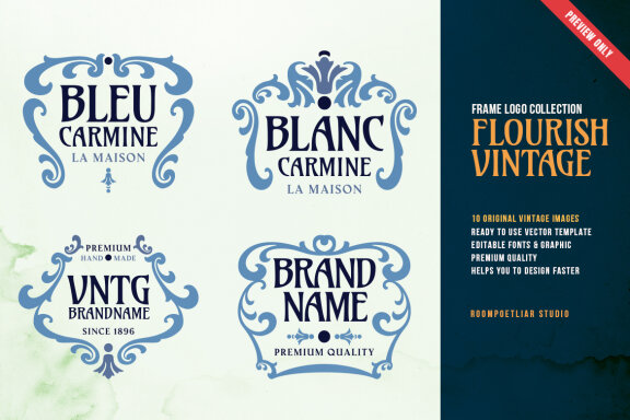 Flourish Vintage Logo Collection