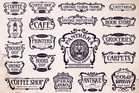 55 Vintage Flourish Ornaments